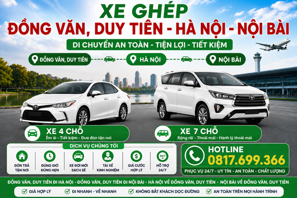 xe tiện chuyến hà nam