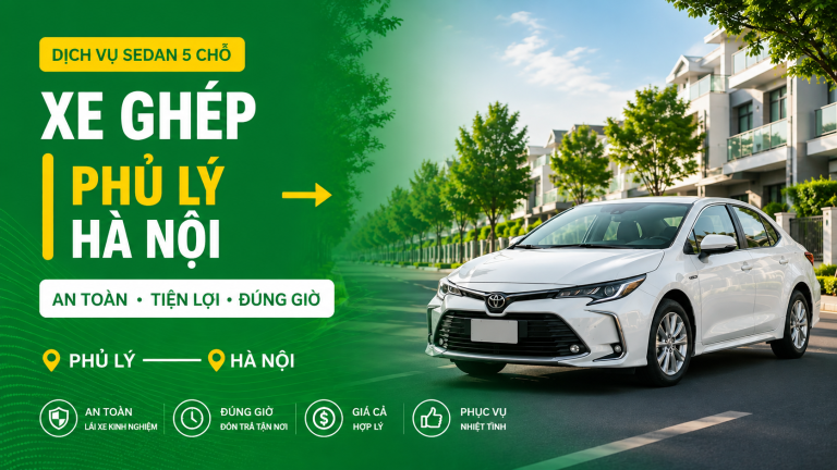 XE GHÉP PHỦ LÝ – HÀ NỘI – NỘI BÀI 7 xe tiện chuyến hà nam